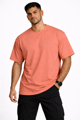 240 GSM Premium Oversized T-Shirt - Peach