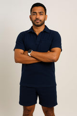 Crape Material Navy Blue Full Kit