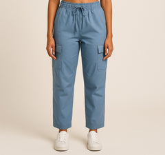 Ladies Cargo Pant Dark Blue Color