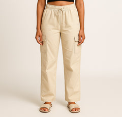 Ladies Cargo Pant Baige Color