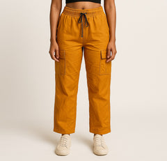 Ladies Cargo Pant Yellow Color