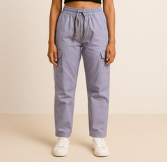 Ladies Cargo Pant Purple Color
