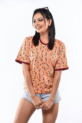 Floral Printed Tee - LK012