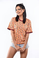 Floral Printed Tee - LK012