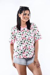 Floral Printed Tee - LK013