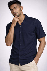 Cuban Collar Casual Shirt