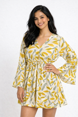 Leaf Charm Mini Dress