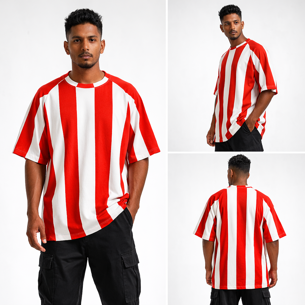 Pop Corn Stripe Oversized T-shirt