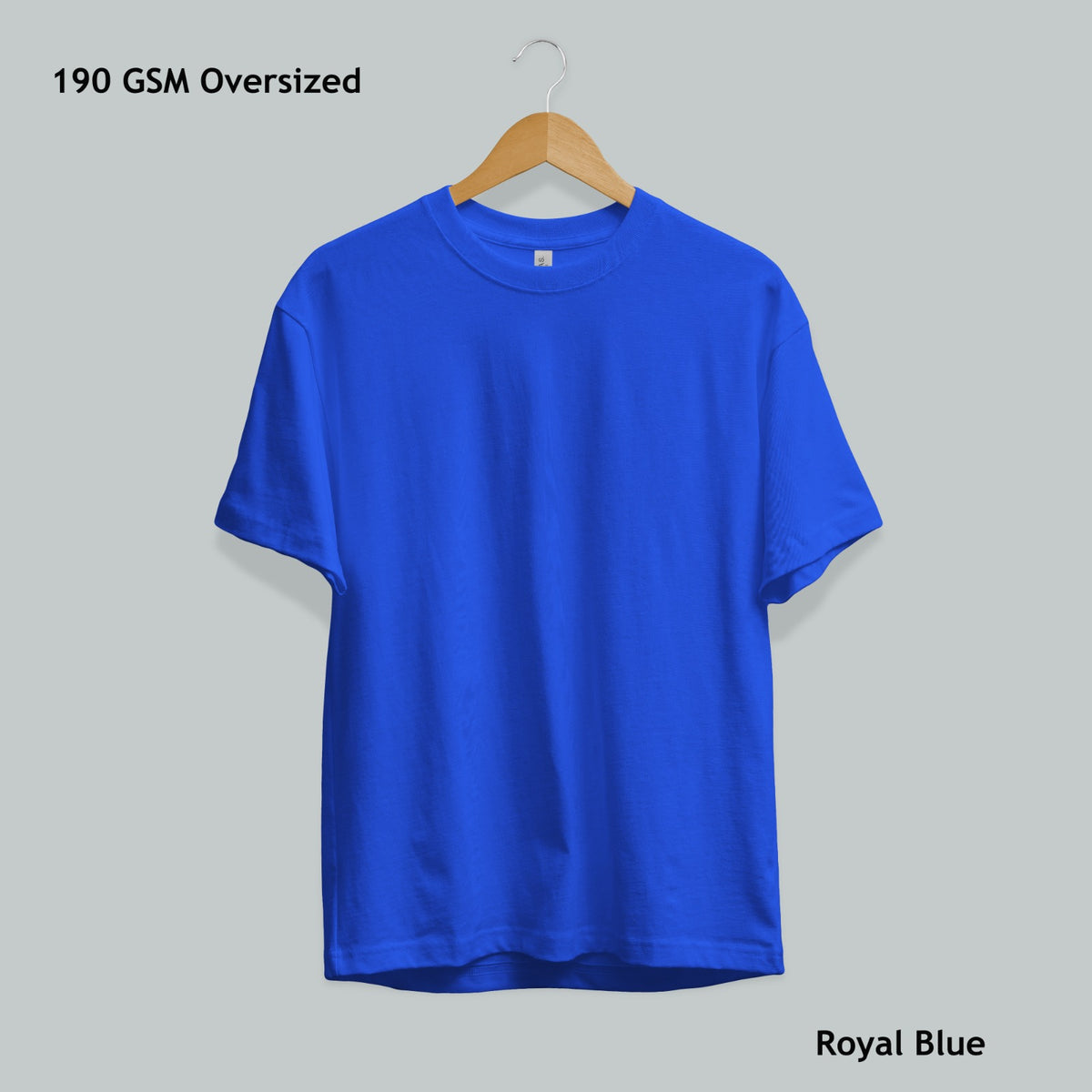 190 GSM Oversized Tee - Royal Blue