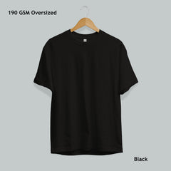 190 GSM Oversized Tee - Black