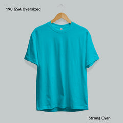 190 GSM Oversized Tee - Light Blue