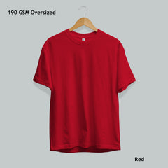190 GSM Oversized Tee - Red