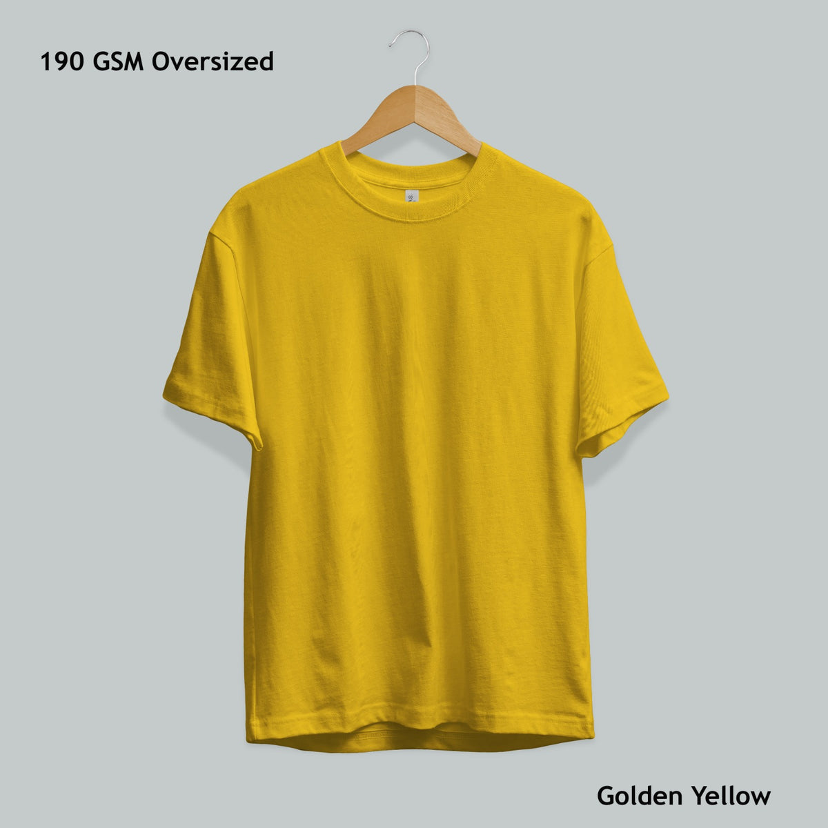 190 GSM Oversized Tee - Golden Yellow
