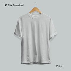 190 GSM Oversized Tee - White