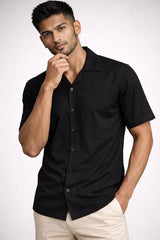 Cuban Collar Casual Shirt