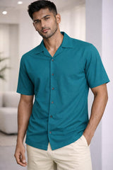 Cuban Collar Casual Shirt